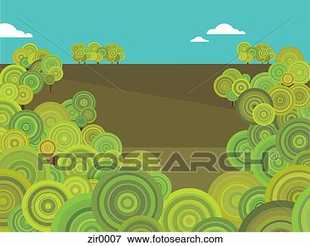 Stock Illustration - Groups of trees. Fotosearch