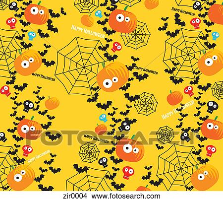 Stock Illustration - Halloween pattern. Fotosearch