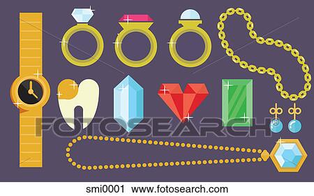 Clip Art - Jewelry selection. Fotosearch