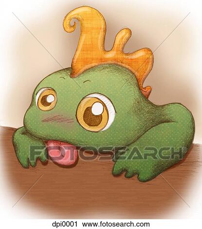 lizard sticking out his tongue View Large Illustration Clip Art - lizard sticking out his tongue. Fotosearch