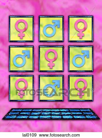 Male and female symbols View Large Illustration Stock Illustration - Male and female symbols. Fotosearch
