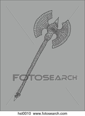 Medieval axe View Large Illustration Clipart - Medieval axe. Fotosearch