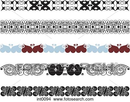 Stock Illustration - Ornate decorative elements. Fotosearch