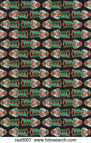 Stock Illustration - Pattern of gumball machines. Fotosearch