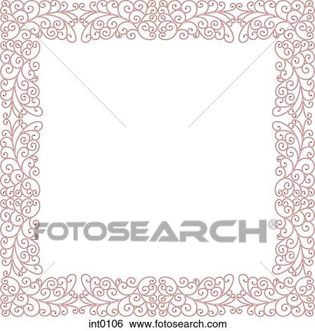 Stock Illustration - Pink decorative border. Fotosearch