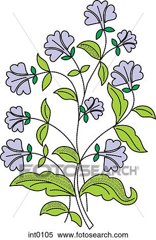 Stock Illustration - Purple flowers. Fotosearch