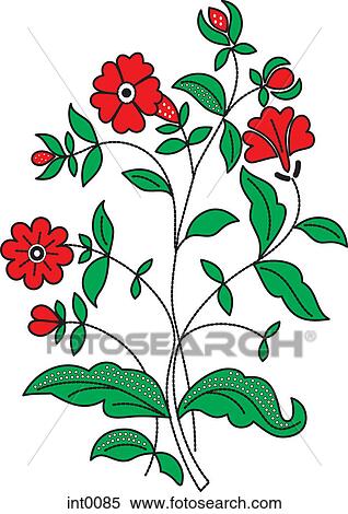 Stock Illustration - Red flowers. Fotosearch