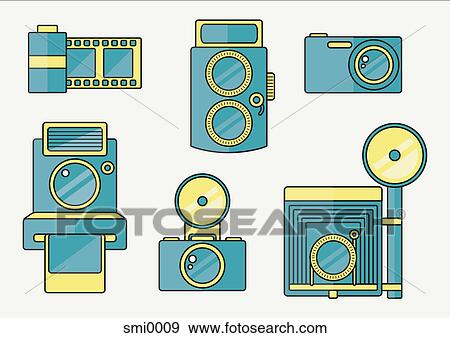 Retro Cameras View Large Illustration Stock Illustration - Retro Cameras. Fotosearch
