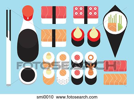 Clipart - Sushi. Fotosearch