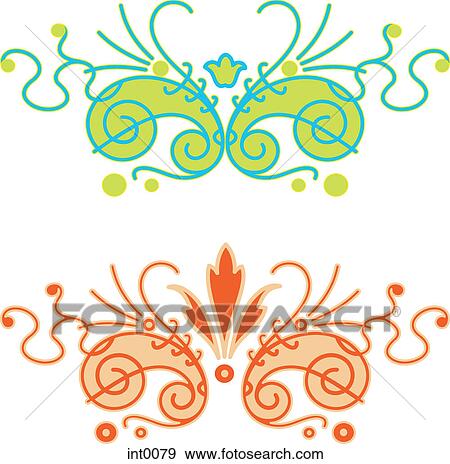 Swirl decorative elements View Large Illustration Stock Illustration - Swirl decorative elements. Fotosearch
