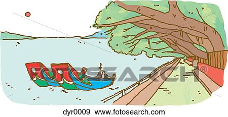 Two boats in the water in Danshui, Taipei View Large Illustration Stock Illustration - Two boats in the water in Danshui, Taipei. Fotosearch