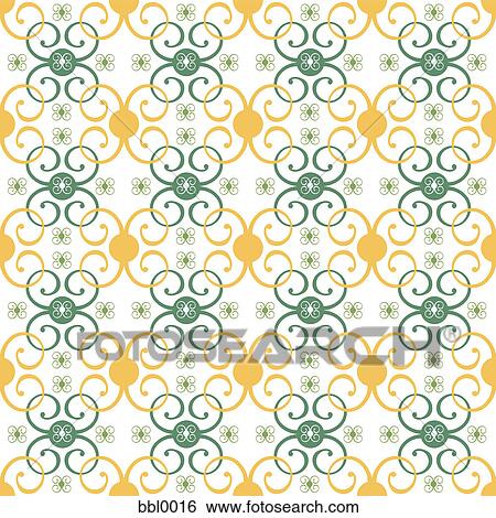 Stock Illustration - Yellow and green pattern. Fotosearch