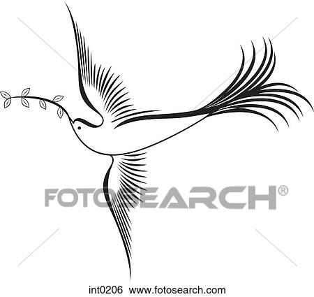 A bird holding leaves in its beak View Large Illustration Stock Illustration - A bird holding leaves in its beak. Fotosearch