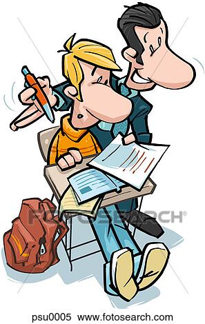 A businessman reading over a contract with a student View Large Illustration Stock Illustration - A businessman reading over a contract with a student. Fotosearch