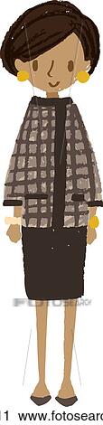 Clip Art - A businesswoman. Fotosearch