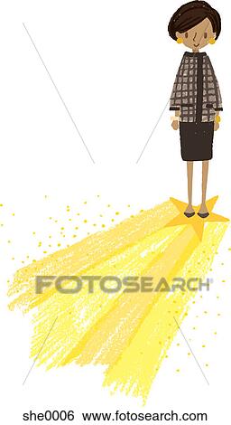 A businesswoman View Large Illustration Stock Illustration - A businesswoman. Fotosearch