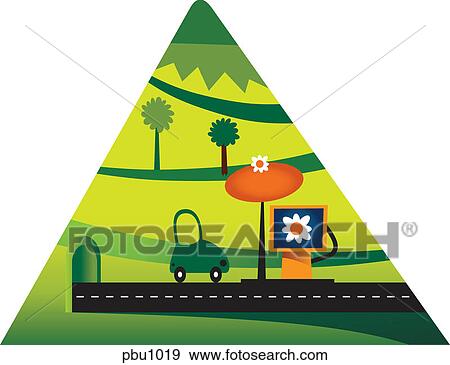 A car at a gas station View Large Illustration Stock Illustration - A car at a gas station. Fotosearch
