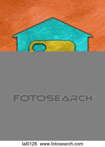 Stock Illustration - A cell phone on an arrow. Fotosearch