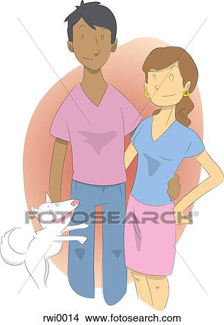 Stock Illustration - A couple. Fotosearch