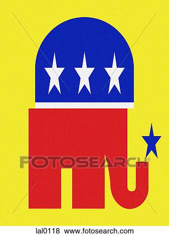 A crooked republican elephant View Large Illustration Stock Illustration - A crooked republican elephant. Fotosearch