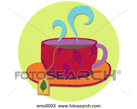 A cup of tea View Large Illustration Drawing - A cup of tea. Fotosearch