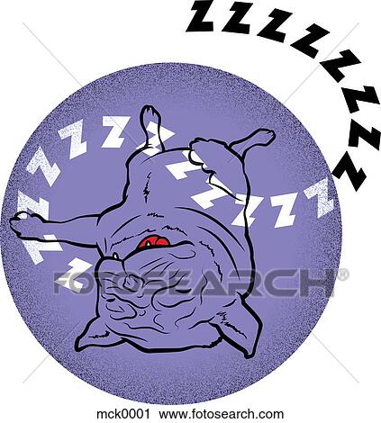 Clip Art - A dog sleeping. Fotosearch