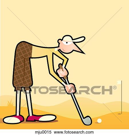 Stock Illustration - A golfer. Fotosearch
