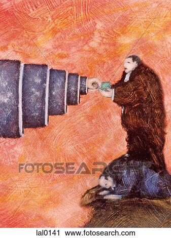 A man getting a handout from someone View Large Illustration Clip Art - A man getting a handout from someone. Fotosearch