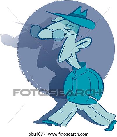 Stock Illustration - A man wearing a hat and glasses. Fotosearch