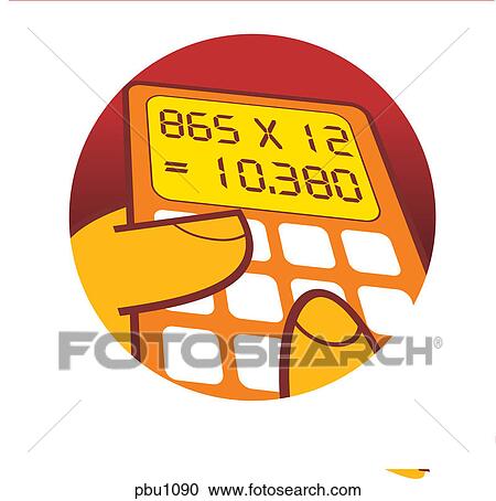 A person using a calculator View Large Illustration Clipart - A person using a calculator. Fotosearch