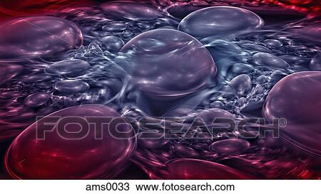 Drawing - A purple and pink abstract illustration. Fotosearch