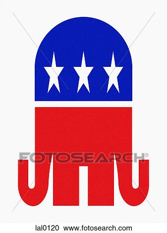 A Republican elephant with two trunks View Large Illustration Clipart - A Republican elephant with two trunks. Fotosearch