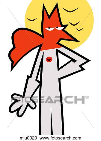 Clipart - A superhero. Fotosearch