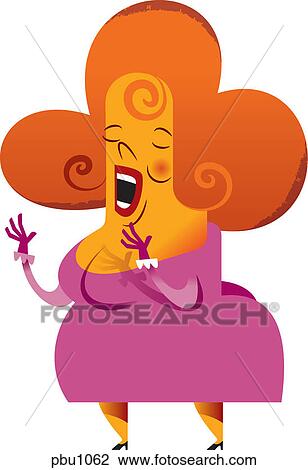 A woman talking View Large Illustration Drawing - A woman talking. Fotosearch