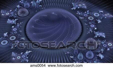 Stock Illustration - An abstract purple digital illustration with circular components. Fotosearch
