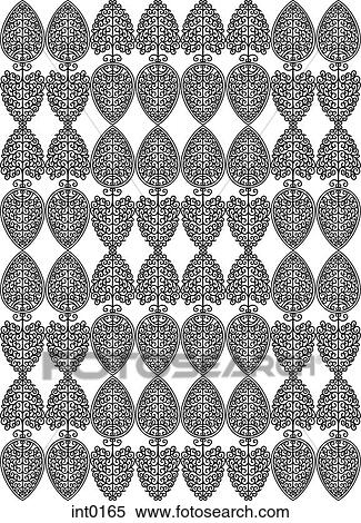 Stock Illustration - Black and white decorative pattern. Fotosearch