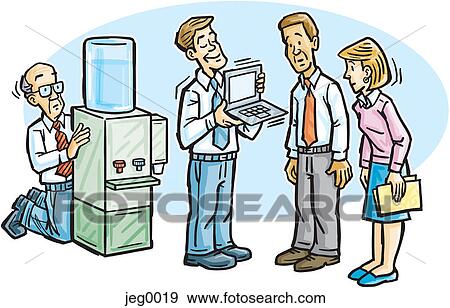 Business people by the watercooler View Large Illustration Stock Illustration - Business people by the watercooler. Fotosearch