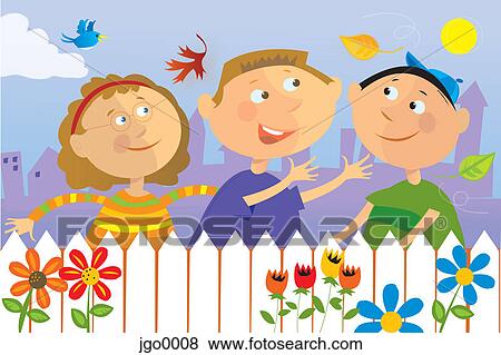 Stock Illustration - ciThree friends. Fotosearch