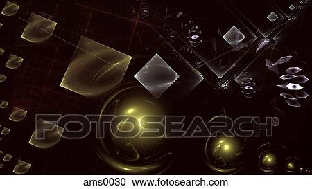 Dark background with gold spheres and silver squares View Large Illustration Clipart - Dark background with gold spheres and silver squares. Fotosearch