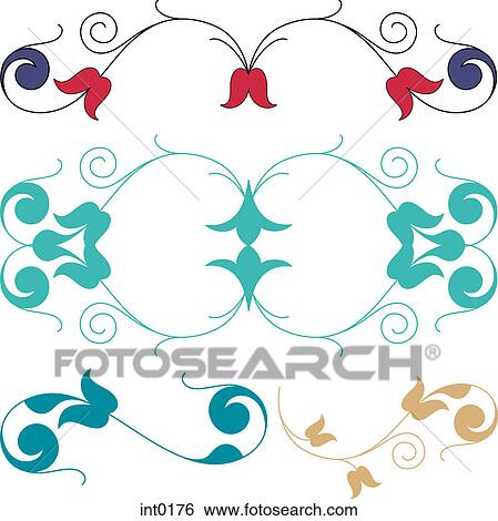 Stock Illustration - Decorative ornaments. Fotosearch