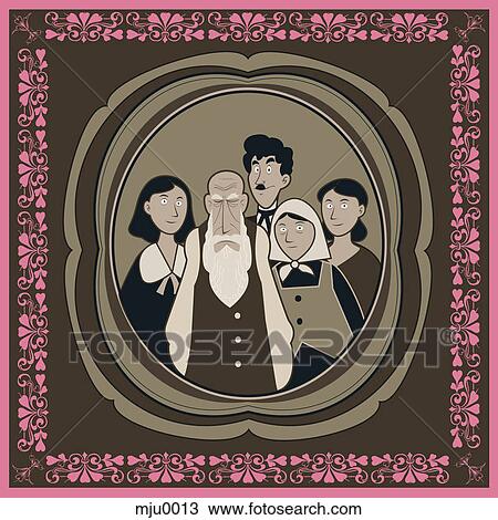 Drawing - Family portrait. Fotosearch