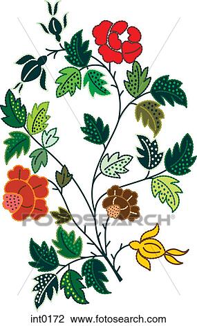 Drawing - Flowers. Fotosearch