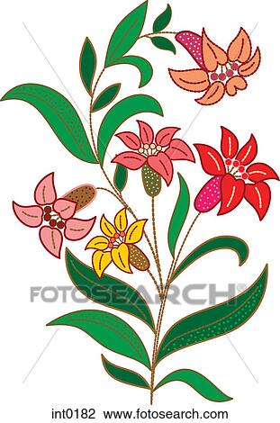 Drawing - Flowers. Fotosearch