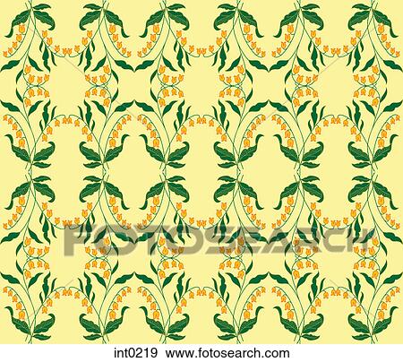 Flowers on a yellow background View Large Illustration Stock Illustration - Flowers on a yellow background. Fotosearch