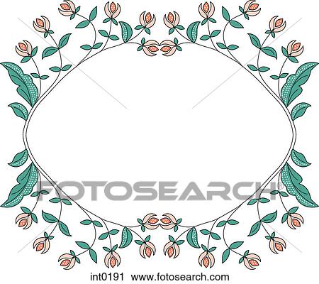 Frame with tulips View Large Illustration Clip Art - Frame with tulips. Fotosearch