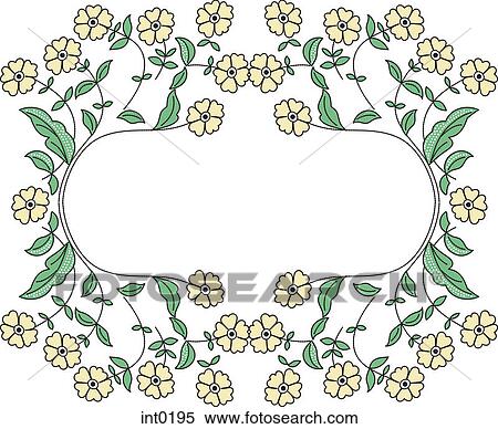 Frame with yellow flowers View Large Illustration Stock Illustration - Frame with yellow flowers. Fotosearch