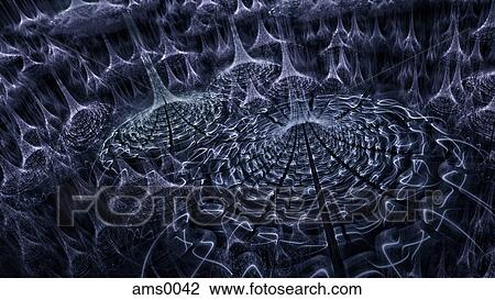 Drawing - Grey abstract digital illustration. Fotosearch
