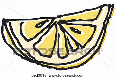 Stock Illustration - Lemon wedge. Fotosearch