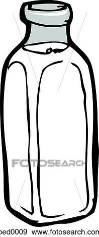 Stock Illustration - Milk bottle. Fotosearch