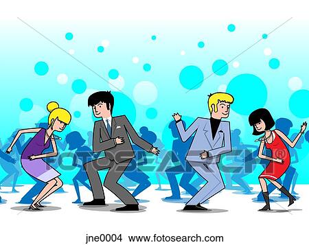 Stock Illustration - People dancing. Fotosearch